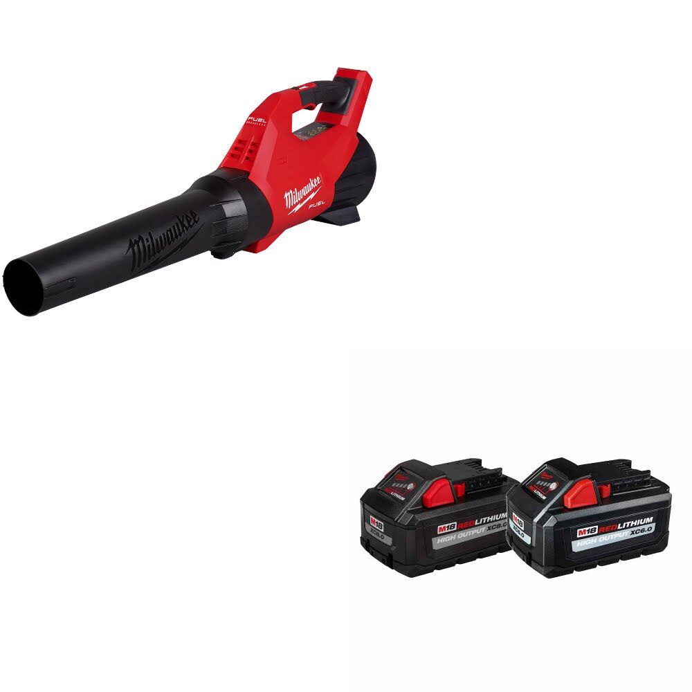 Milwaukee 3017-20 M18 FUEL Blower, Bare Tool W/ 48-11-1868 M18 18V Battery, 2Pk