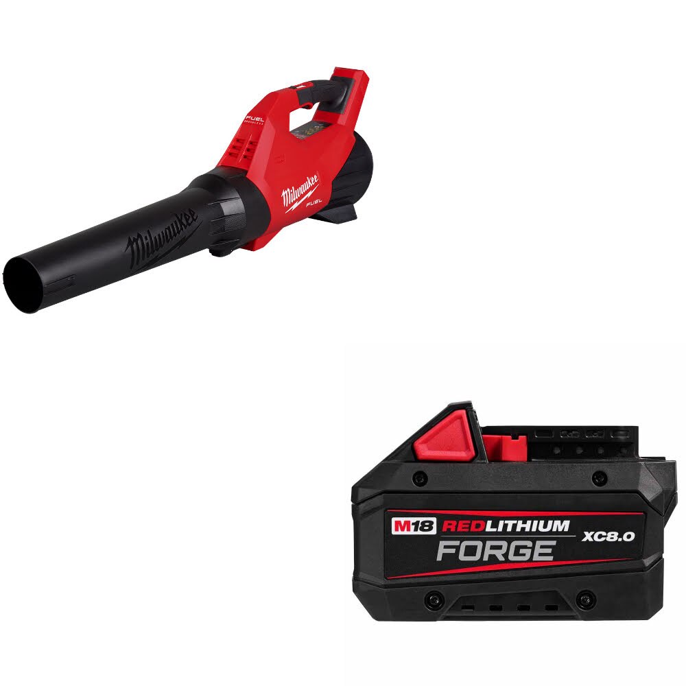 Milwaukee 3017-20 M18 FUEL Blower, Bare W/ 48-11-1881 M18 XC8.0 Battery Pack