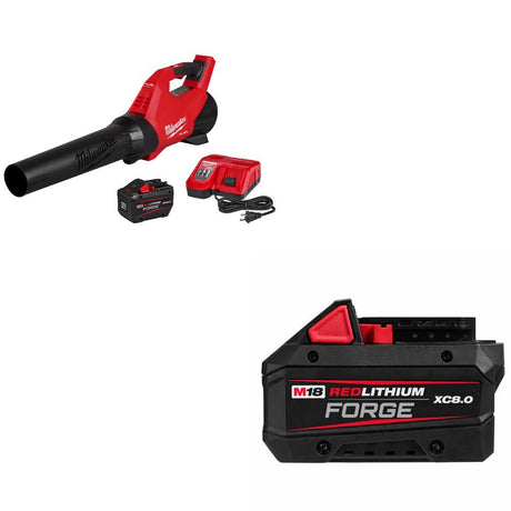 Milwaukee 3017-21HD M18 FUEL Blower Kit W/ 48-11-1881 M18 XC8.0 Battery Pack