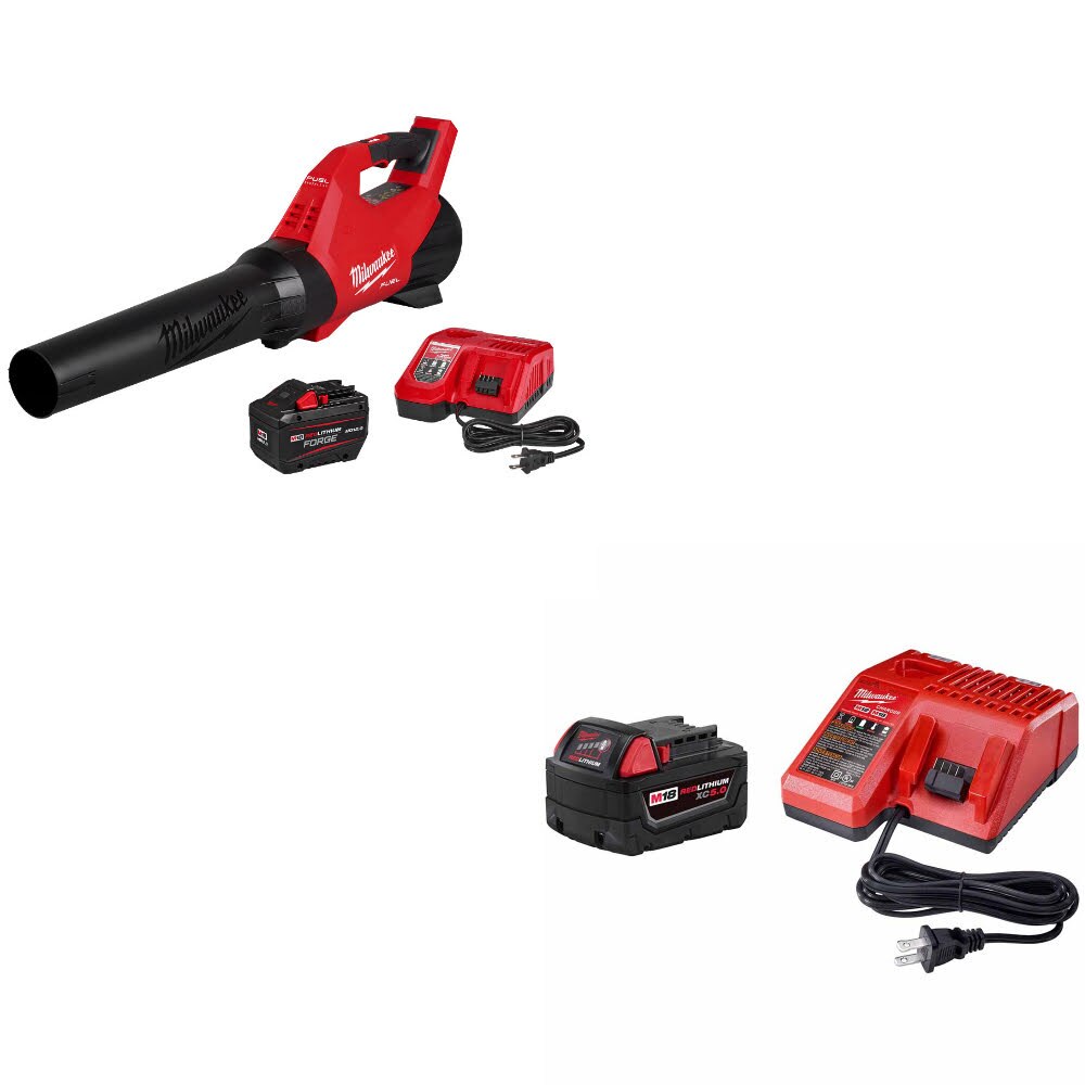 Milwaukee 3017-21HD M18 FUEL Blower Kit W/ 48-59-1850 M18 XC5.0 Starter Kit