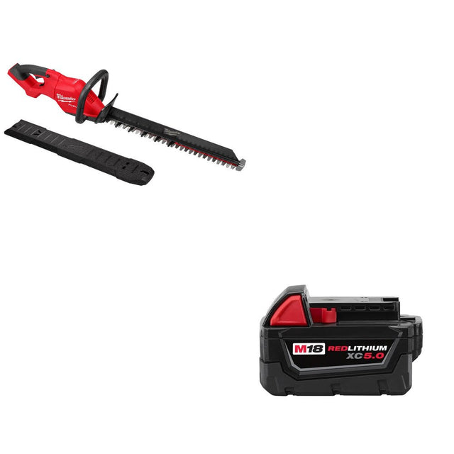 Milwaukee 3033-20 M18 FUEL 24" Hedge Trimmer W/ 48-11-1850 M18 XC5 Battery Pack