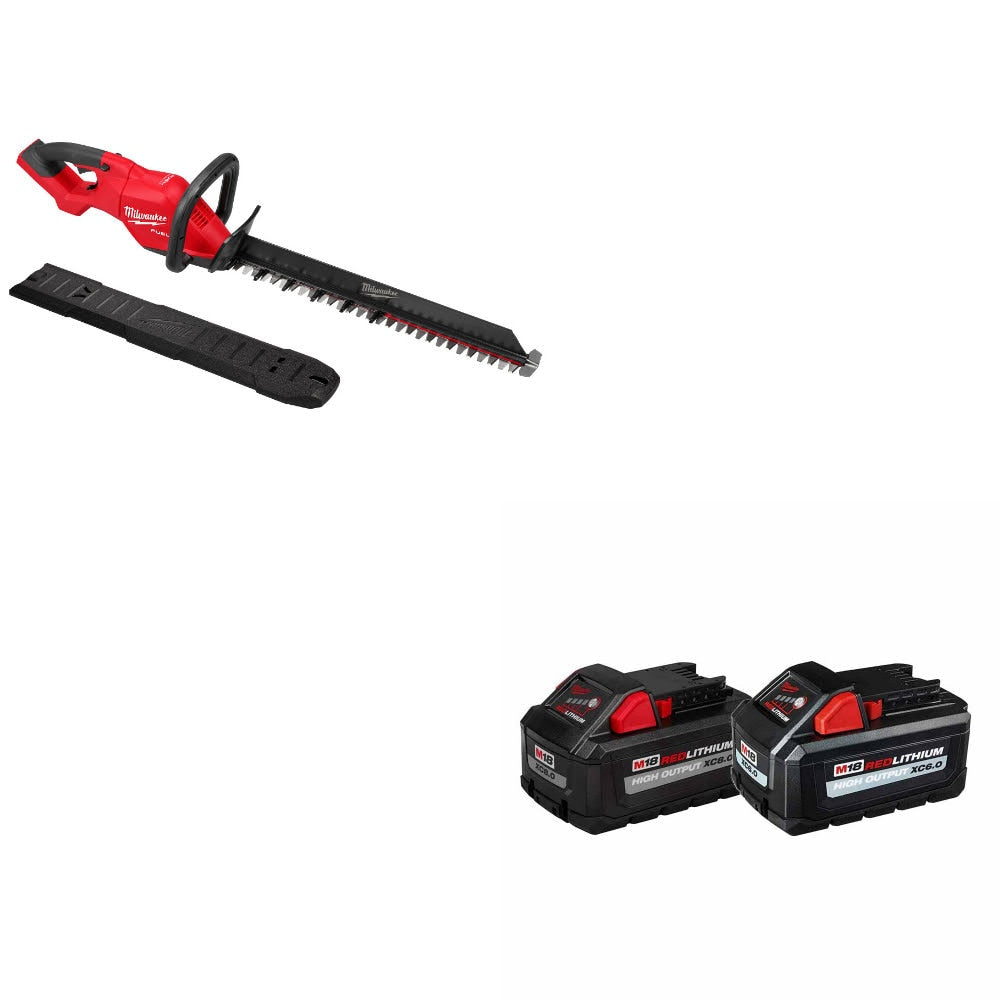 Milwaukee 3033-20 M18 FUEL 24" Hedge Trimmer W/ 48-11-1868 M18 18V Battery, 2Pk