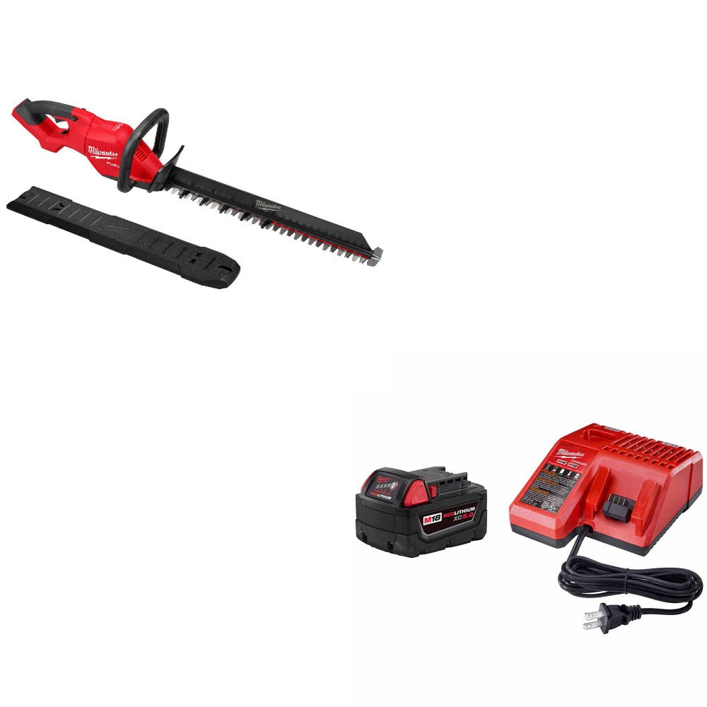 Milwaukee 3033-20 M18 FUEL 24" Hedge Trimmer W/ 48-59-1850 M18 XC5.0 Starter Kit
