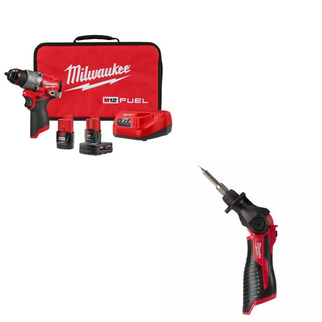 Milwaukee 3404-22 Hammer Drill/Driver Kit W/ FREE 2488-20 Soldering Iron