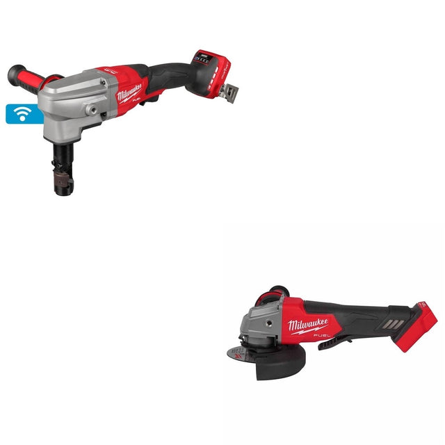 Milwaukee 3476-20 10 Gauge Nibbler W/ FREE 2880-20 4-1/2" / 5" Grinder Paddle Switch, No-Lock