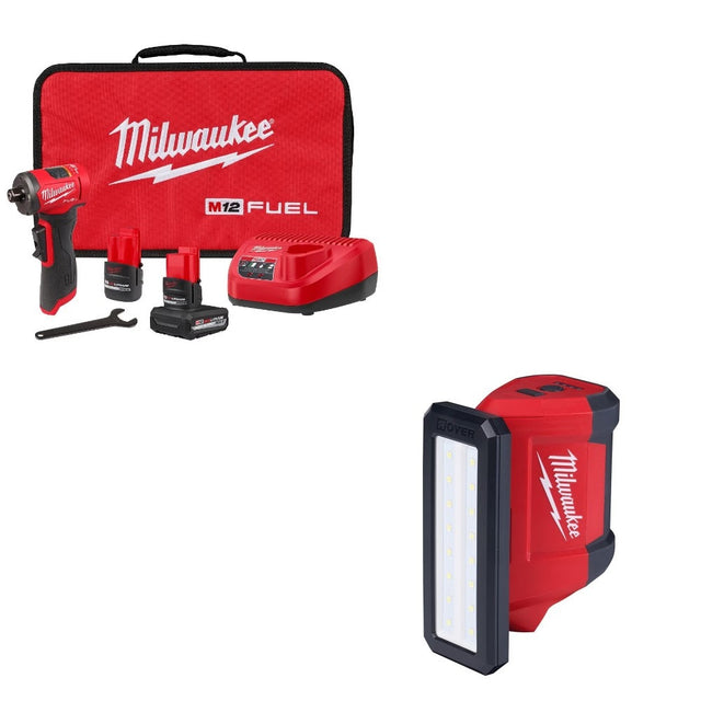 Milwaukee 3485-22 Right Angle Die Grinder Kit W/ FREE 2367-20 Flood Light