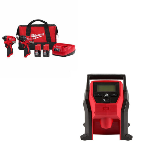 Milwaukee 3494-22 M12 Combo Kit W/ 2475-20 Compact Inflator