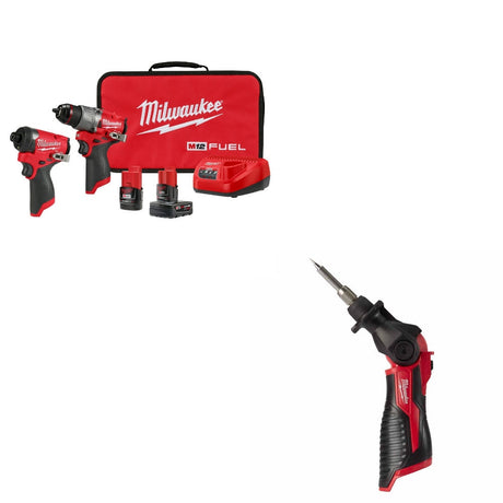Milwaukee 3497-22 M12 FUEL Combo Kit W/ FREE 2488-20 Soldering Iron