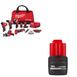 Milwaukee 3497-25 M12 FUEL 12V 5-Tool Combo Kit W/ 48-11-2425 M12 Battery Pack