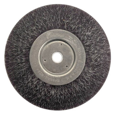 Weiler 35117 6" Narrow Encapsulated Crimped Wire Wheel, .014, 5/8"-1/2" A.H., Packs of 2