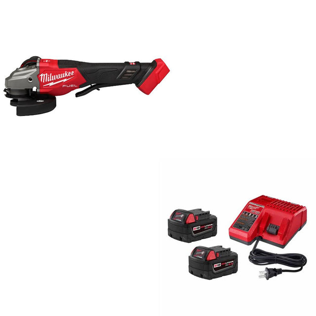 Milwaukee 3670-20 M18 FUEL 4-1/2"-6" Grinder W/ 48-59-1852B M18 18V Starter Kit