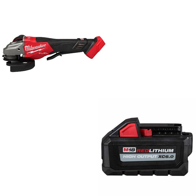 Milwaukee 3670-22 M18 FUEL Grinder Kit W/ FREE 48-11-1865 M18 XC6.0 Battery Pack