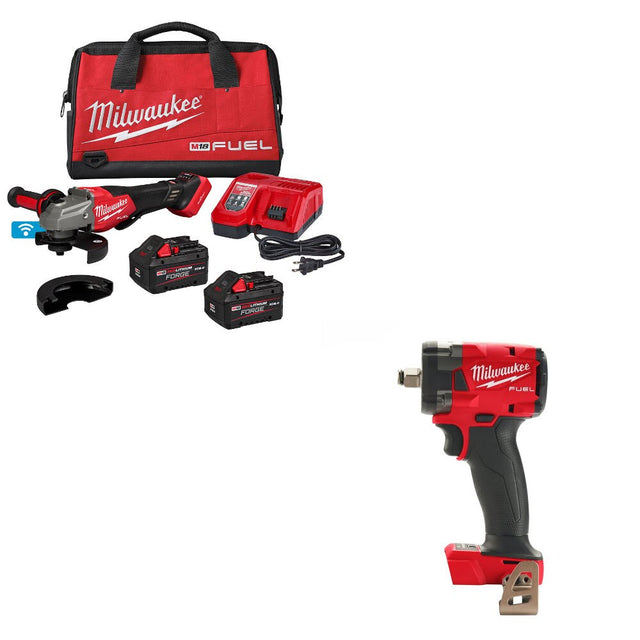 Milwaukee 3672-22 Grinder Kit W/ FREE 2855-20 Impact Wrench