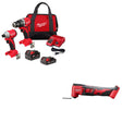 Milwaukee 3693-22CX M18 2-Tool Combo Kit W/ FREE 2626-20 M18 Multi-Tool, Bare