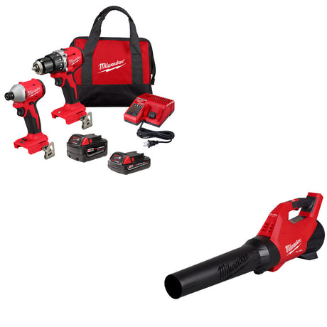 Milwaukee 3693-22CX M18 2-Tool Combo Kit W/ FREE 3017-20 M18 FUEL Blower, Bare