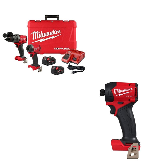 Milwaukee 3697-22 M18 FUEL 2-Tool Combo W/ FREE 2761-20 Hex Hydraulic Driver