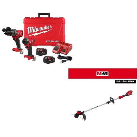 Milwaukee 3697-22 M18 FUEL 2-Tool Combo W/ FREE 2828-20E String Trimmer