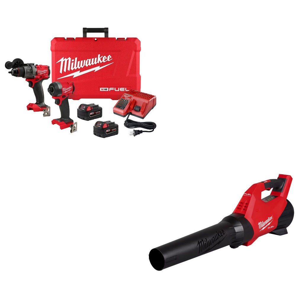 Milwaukee 3697-22 M18 FUEL 2-Tool Combo Kit W/ FREE 3017-20 M18 FUEL Blower