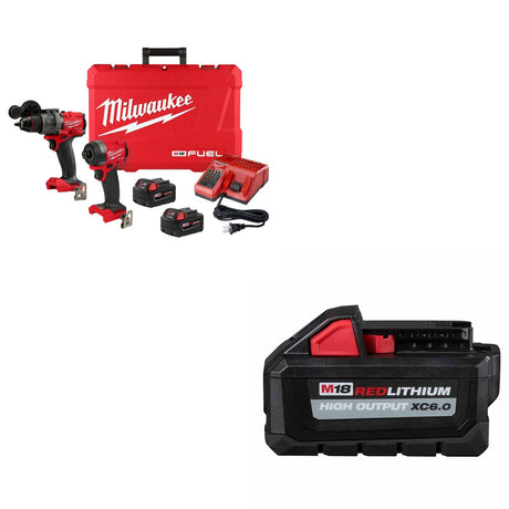 Milwaukee 3697-22 M18 FUEL 2-Tool Combo Kit W/ FREE 48-11-1865 M18 Battery Pack