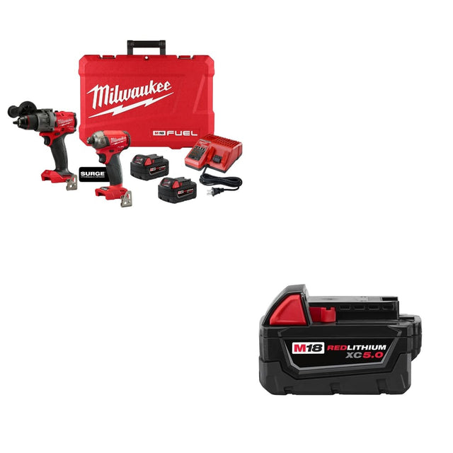 Milwaukee 3699-22 M18 FUEL 2-Tool Combo Kit W/ FREE 48-11-1850 M18 Battery Pack