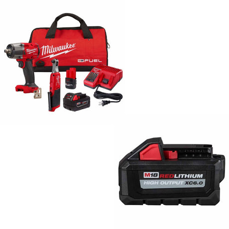 Milwaukee 3890-22 2-Tool Combo Kit W/ FREE 48-11-1865 XC6.0 Battery