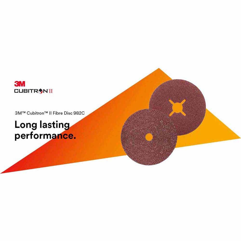 3M 051141-27425-6 Cubitron II Fibre Disc 982C TN Quick Change 4-1/2 in 36 Grit (100 Pack) - 3