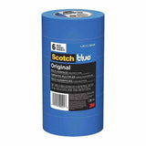 3M 2090-36QC6 1.41 in x 60 yd Scotch Blue Painters Tape (36 mm x 54.8 m) (7100272262) - 2