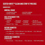 3M 29900 Scotch-Brite Clean and Strip XT Pro Disc Type 27 4-1/2" x 5/8"-11 Extra Coarse - 6
