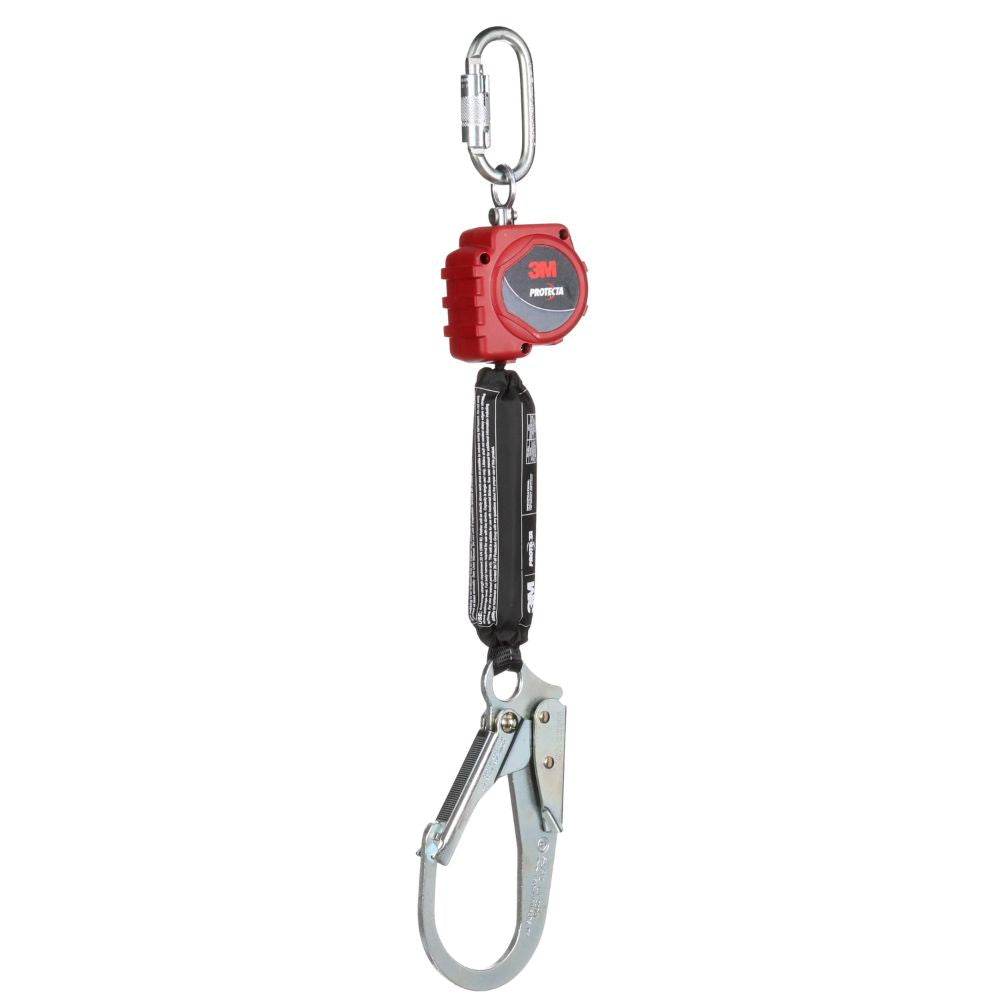 DBI Sala 3100508 Protecta Self-Retracting Lifeline with Carabiner, Web, Steel Rebar Hook, 6'