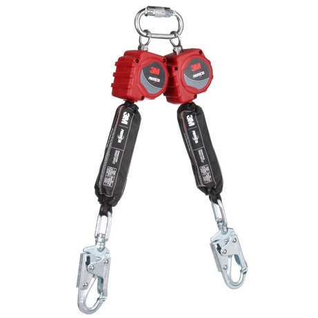 DBI Sala 3100511 Protecta Twin-Leg Self-Retracting Lifeline, Web, Swivel Snap Hooks, 6'