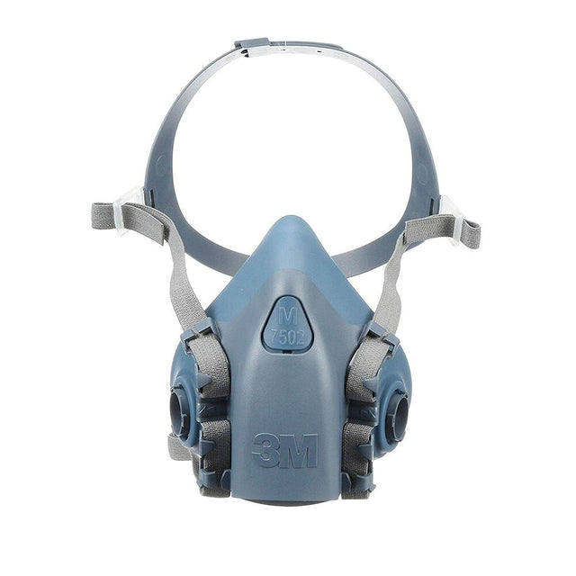 3M 37082 7502 Reusable Respirator Half Facepiece, Medium, Silicone, Cool Flow Valve, Drop-Down Harness, Bayonet Connections, Dual Airline Compatible (7000002162)