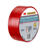 3M 5903 Outdoor Masking Poly Tape 5903 Red, 48 mm x 54.8 m 7.5 mil