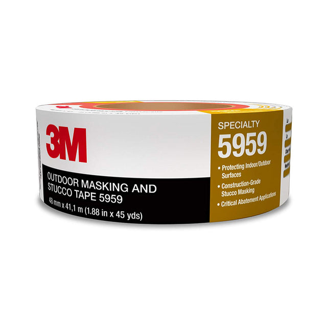 3M 5959 Outdoor Masking and Stucco Tape 5959 Red, 48 mm x 41.1 m 12.0 mil