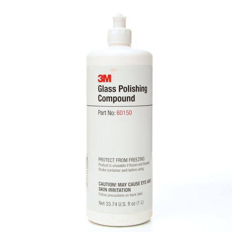 3M 60150 Glass Polishing Compound, 1 L Bottle, White (61009) (7000000321) (6 Pack)