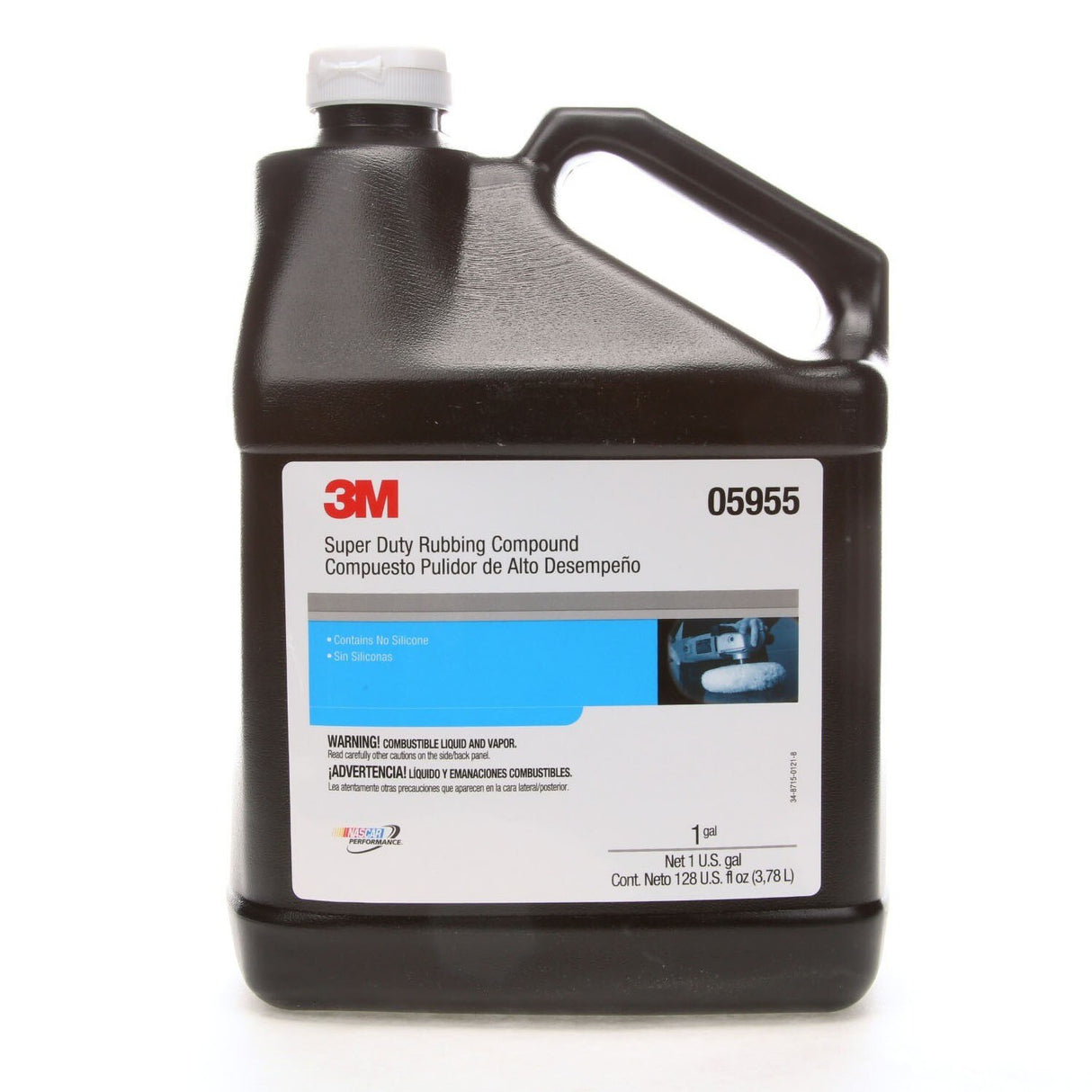 3M Super Duty Rubbing Compound 05955, Liquid, Tan, 1 gal (10.6 lb), Removes Oxidation, No Waxes or Silicones (00595) (7000000341) (4 Pack)