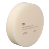 3M 05723 Hookit Foam Compounding Pad, Single Sided, Flat Back, Hook and Loop, White, 8 in (203.2 mm) (7000000485) (24 Pack) - 2