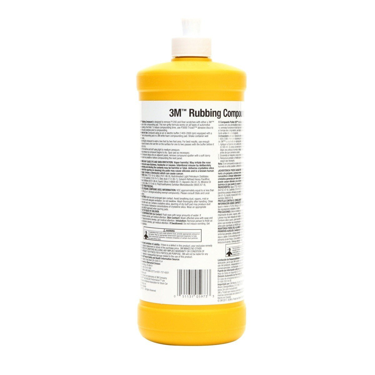 3M 05973 00597 Rubbing Compound, Liquid Formula, 1 qt 32 fl oz/946 mL for Automotive Paint Finishes (7000000537) (6 Pack) - 5
