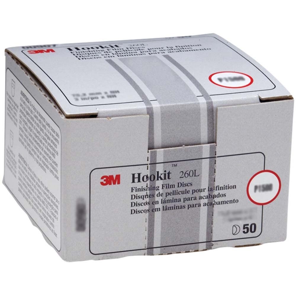 3M 00951 Hookit Finishing Film Abrasive Disc 260L, 5 in, P1500 (7000000562) (100 Pack) - 3