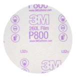 3M 7000000565 Hookit Finishing Film Abrasive Disc 260L, 00954, 5 in, P800 (100 Pack)