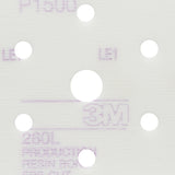3M 260L 00950 Hookit Finishing Film Abrasive Disc, Aluminum Oxide, P1500, White, 6 in, Clear Coat Sanding, Paint Finishing, Defect Removal (7000000566) (400 Pack) - 4