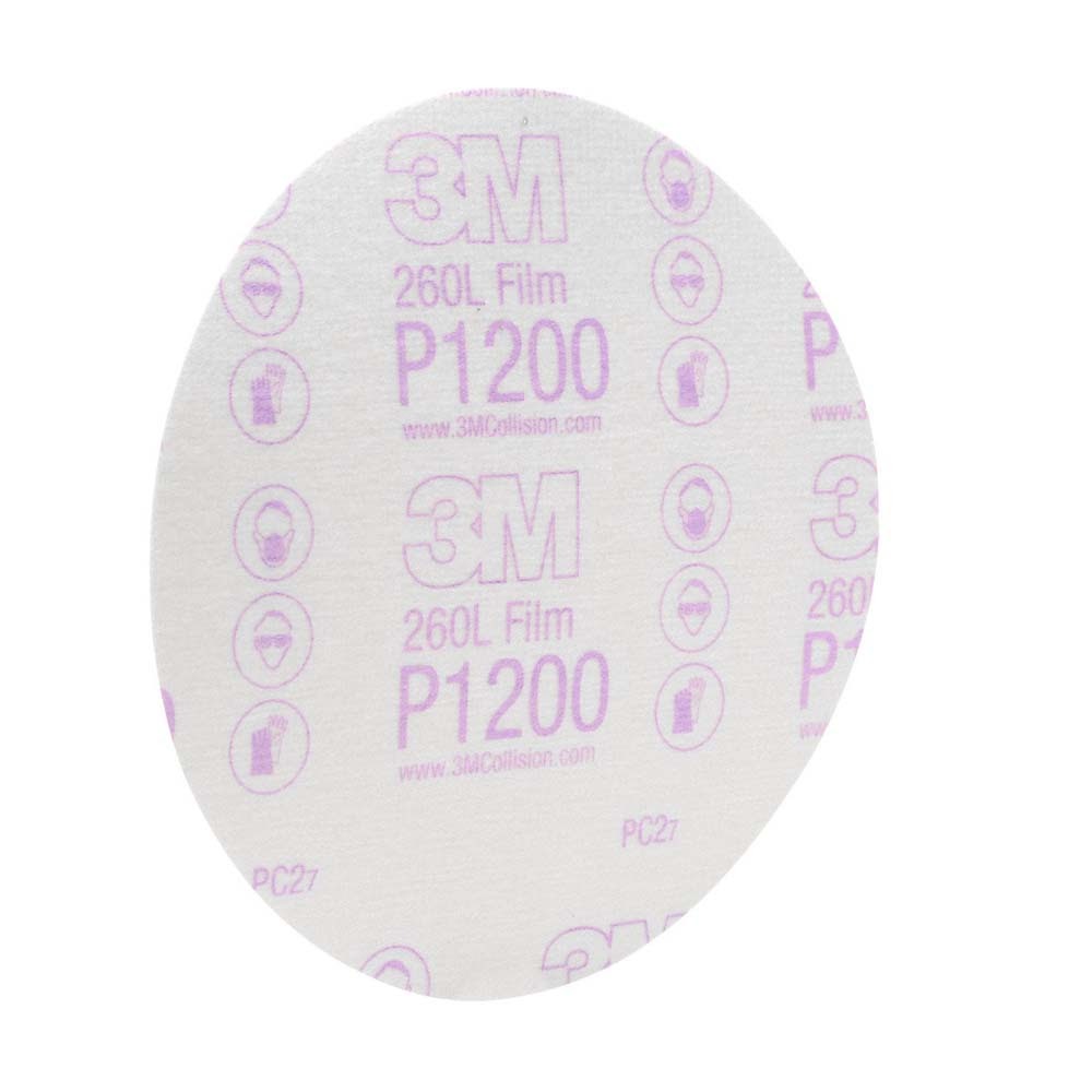 3M 7000000567 Hookit Finishing Film Abrasive Disc 260L, 00968, 6 in (100 Pack)