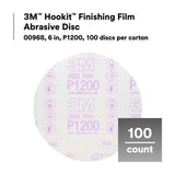 3M 7000000567 Hookit Finishing Film Abrasive Disc 260L, 00968, 6 in (100 Pack) - 5