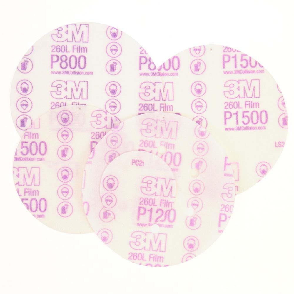 3M 7000000567 Hookit Finishing Film Abrasive Disc 260L, 00968, 6 in (100 Pack) - 8