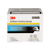 3M 02606 2606 Softback Sanding Sponge, Medium, Gray, 4 1/2 in x 5 1/2 in for Hand Sanding Wet or Dry (7000000590) (120 Pack) - 3