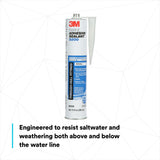 3M 06500 09499 5200 Marine Adhesive Sealant White 10 fl oz Cartridge Permanent Above and Below Waterline (7000000623) - 7
