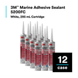 3M 5200FC 6520 Marine Adhesive Sealant Fast Cure, White, 10 fl oz Cartridge for Above and Below Waterline (7000000629) - 8