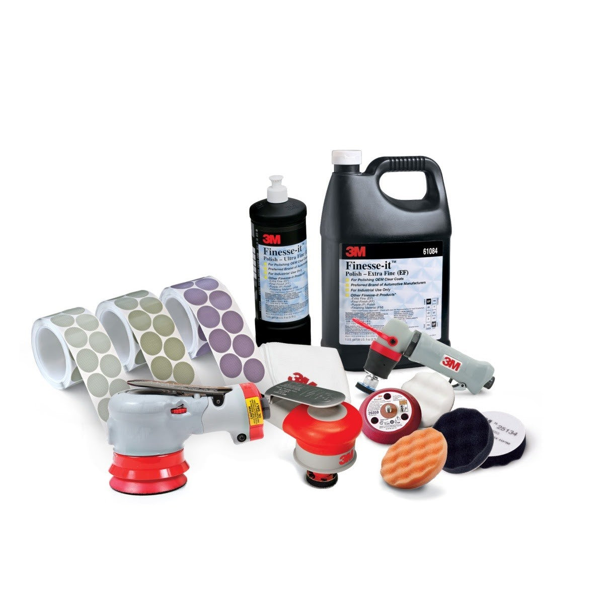 3M 06002 Finesse-it Polish Standard Series, Extra Fine (110), White, White, 1 Gallon (3.785 Liter), White (7000000630) (4 Pack) - 2