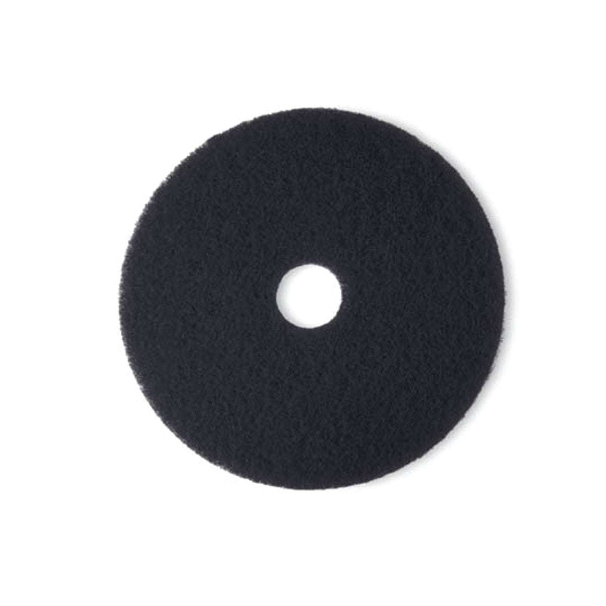 3M 08278 7300 High Productivity Floor Pad, Black, 20 in Diameter, Center Hole (7000000654) (5 Pack)