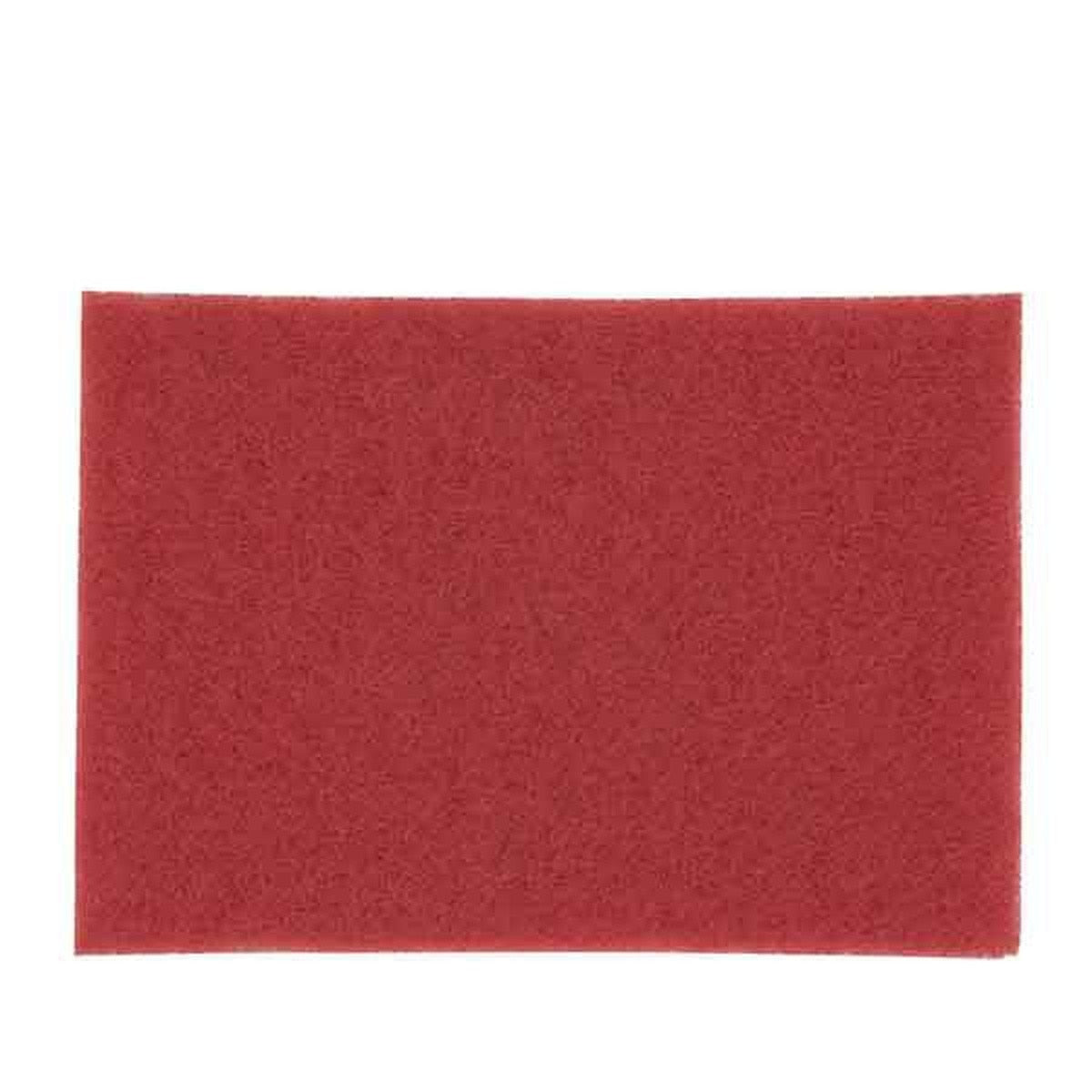 3M 5100 Red Buffer Pad, Red, 17 in x 1 in, Center Hole, 175-600 RPM (7000000662) (5 Pack) - 3