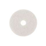 3M White Super Polish Pad 4100 Floor Buffing Pad, Fine, White, 20 in x 1 in, Center Hole (7000000665) (5 Pack)